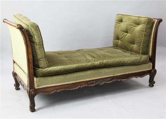 A French carved beech daybed, W.5ft 2in. D.2ft 4in. H.2ft 8in.
